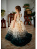 Elegant Beaded Lace Tulle Flower Girl Dress